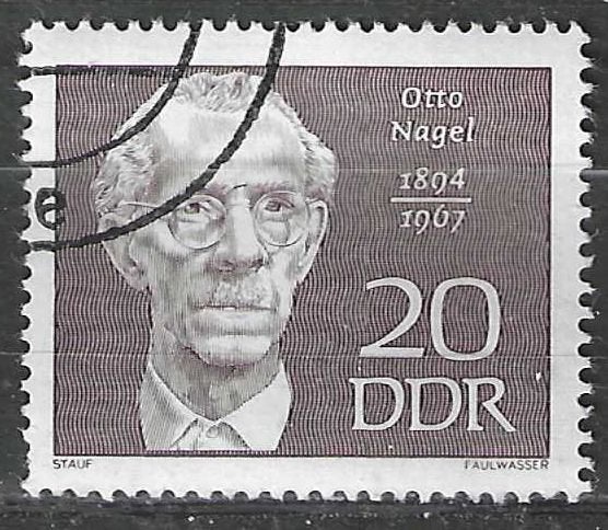 Allemagne DDR 1969 - Yvert 1137 - Otto Nagel (ST), Envoi, RDA, Affranchi