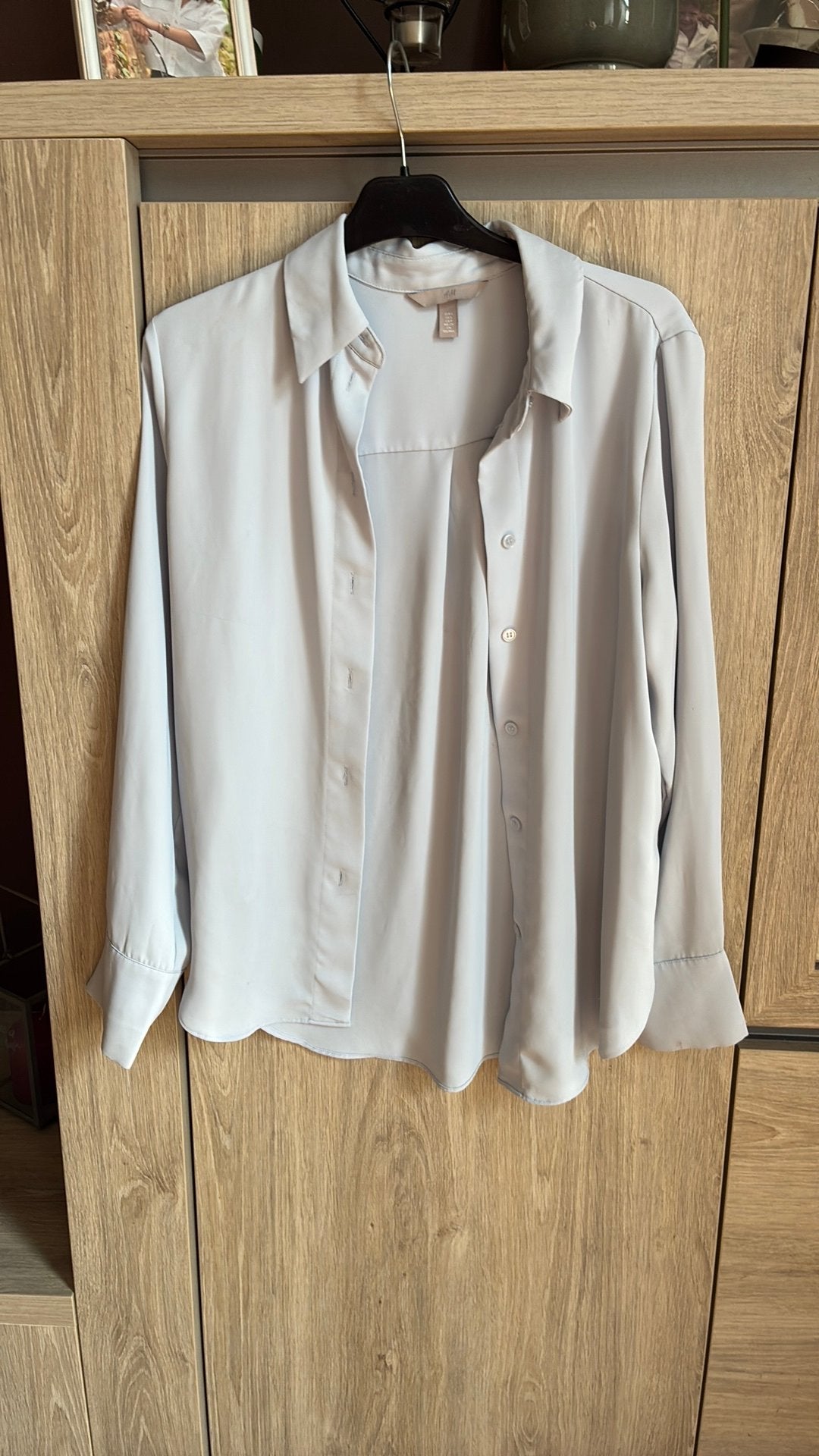 Chemise bleue S, Enlèvement, Porté, Taille 36 (S), Bleu