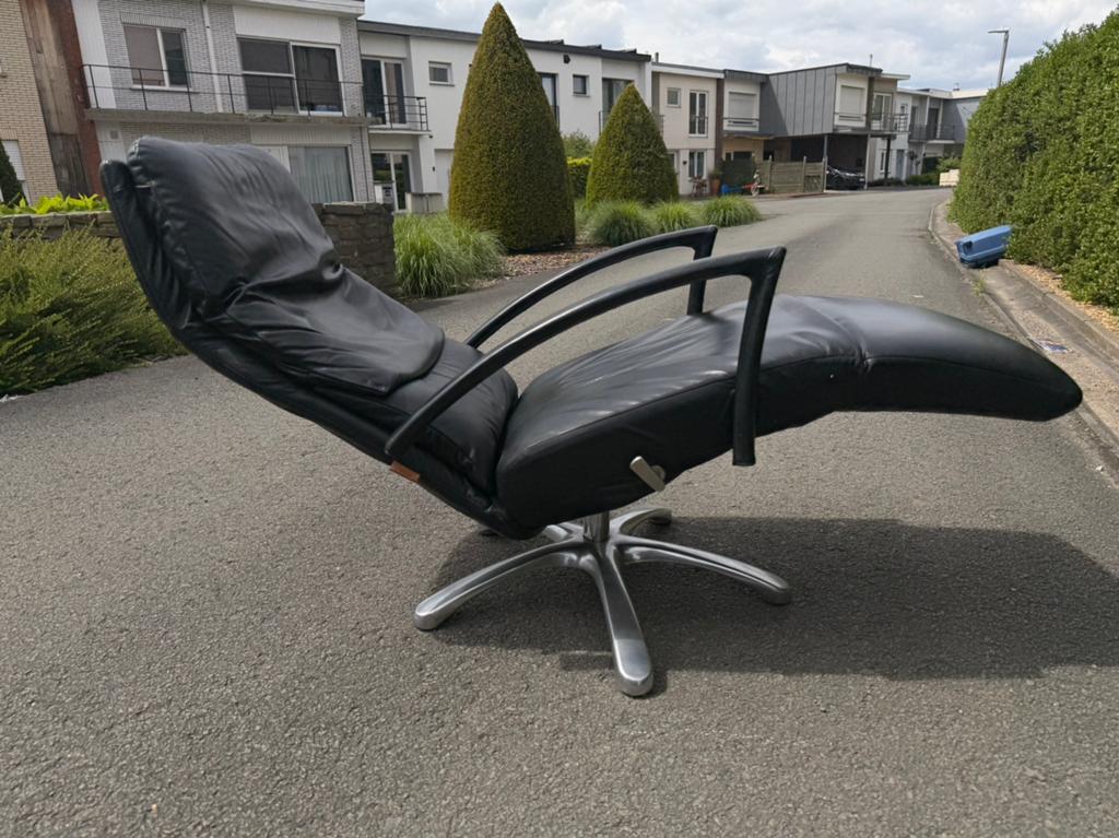 Durlet Dayton relax in zwart leder, Huis en Inrichting, Ophalen, Natuzzi rolf benz minotti stressless hukla himolla conform