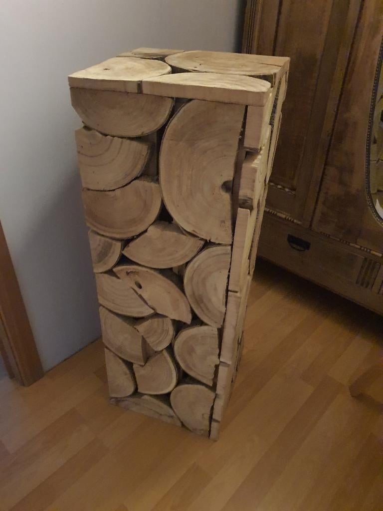 Boomstam deco zuil, Huis en Inrichting, Ophalen