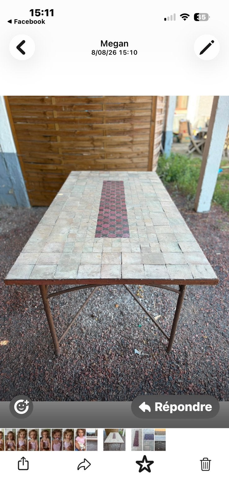 Table style Marocaine vintage, Enlèvement, Comme neuf