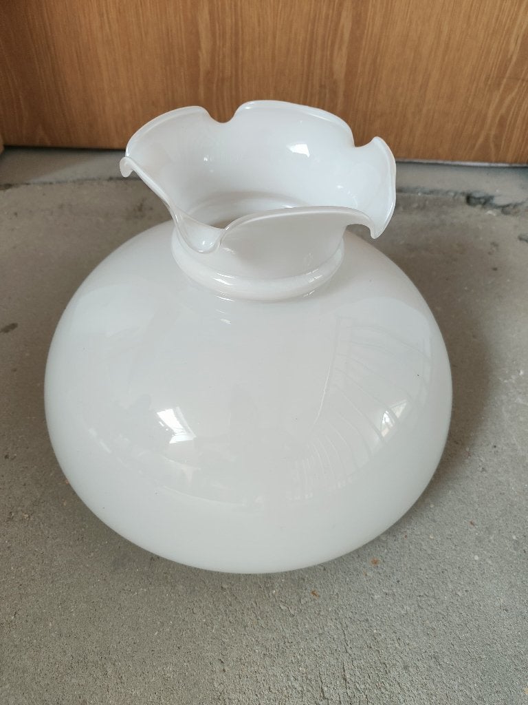 witte melkglazen lampenkap, Ophalen, Tafellamp, Wit, Rond