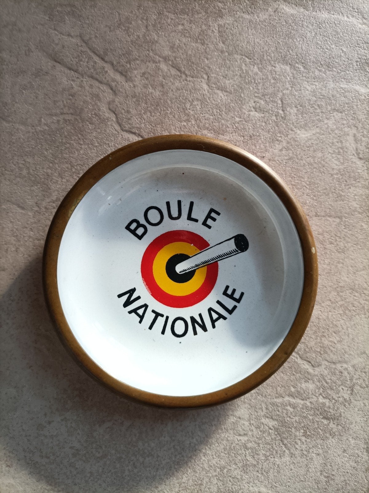 emaille schaaltje boule nationale, Verzamelen, Ophalen