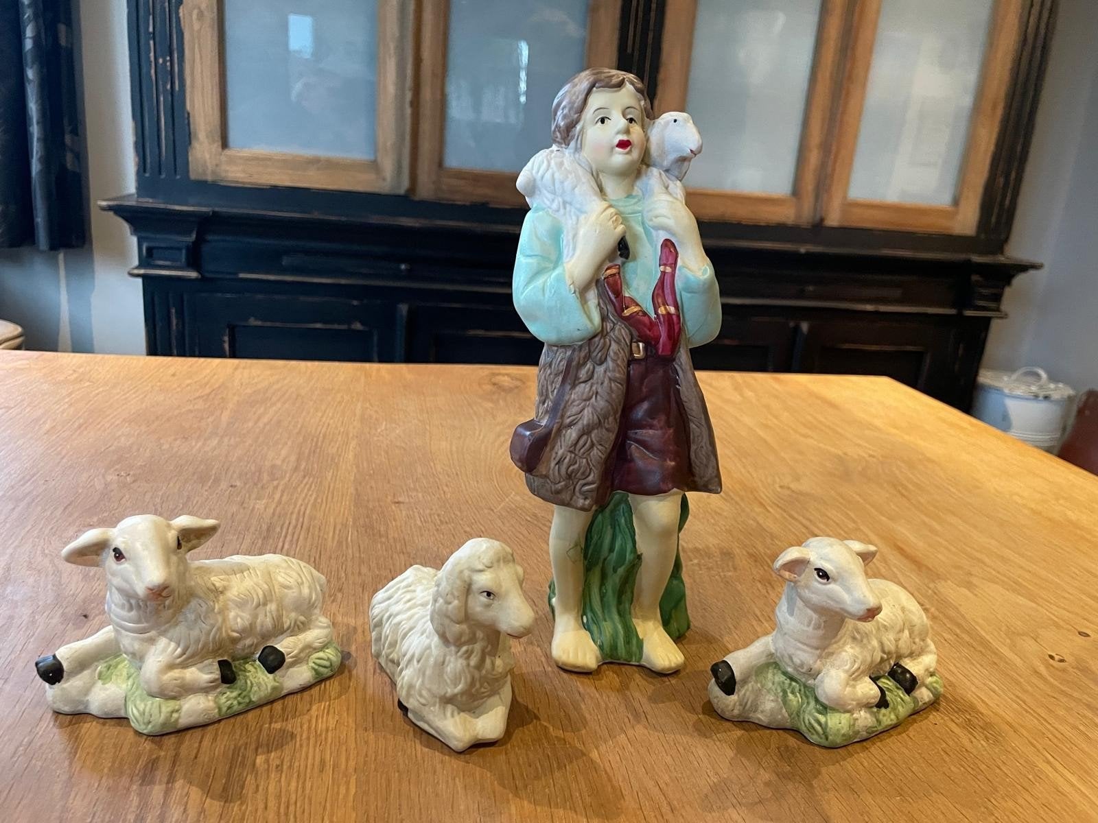 zeer mooie grote kerstfiguren in biscuit , zeer mooie staat, Diversen, Ophalen