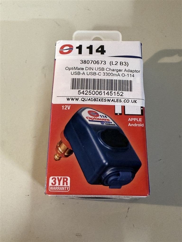 OptiMate DIN USB Charger Adaptor USB-A USB-C 3300mA O-114, Ophalen of Verzenden, Nieuw
