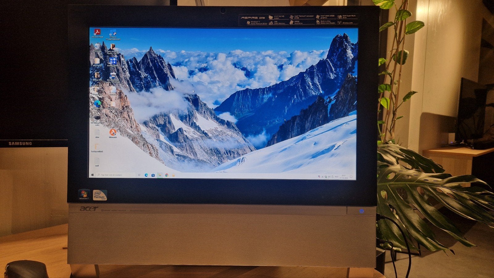 Acer Aspire Z3730 AIO PC E5700 21.5", Computers en Software, Ophalen, Gebruikt, Met monitor, Intel Pentium