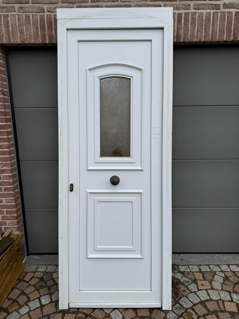 Mooie deur in pvc wit, Doe-het-zelf en Bouw, Deuren en Vliegenramen, Ophalen, Zo goed als nieuw
