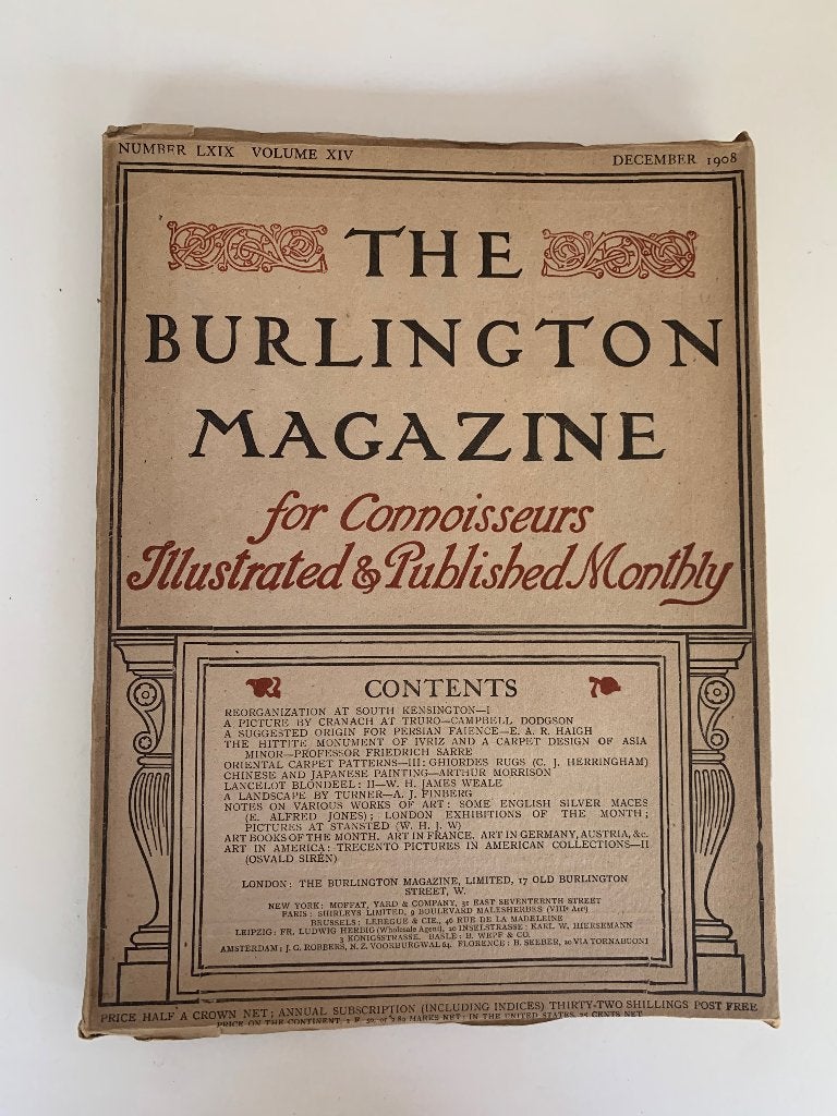 The Burlington Magazine for Connoisseurs, December 1908, Ophalen of Verzenden