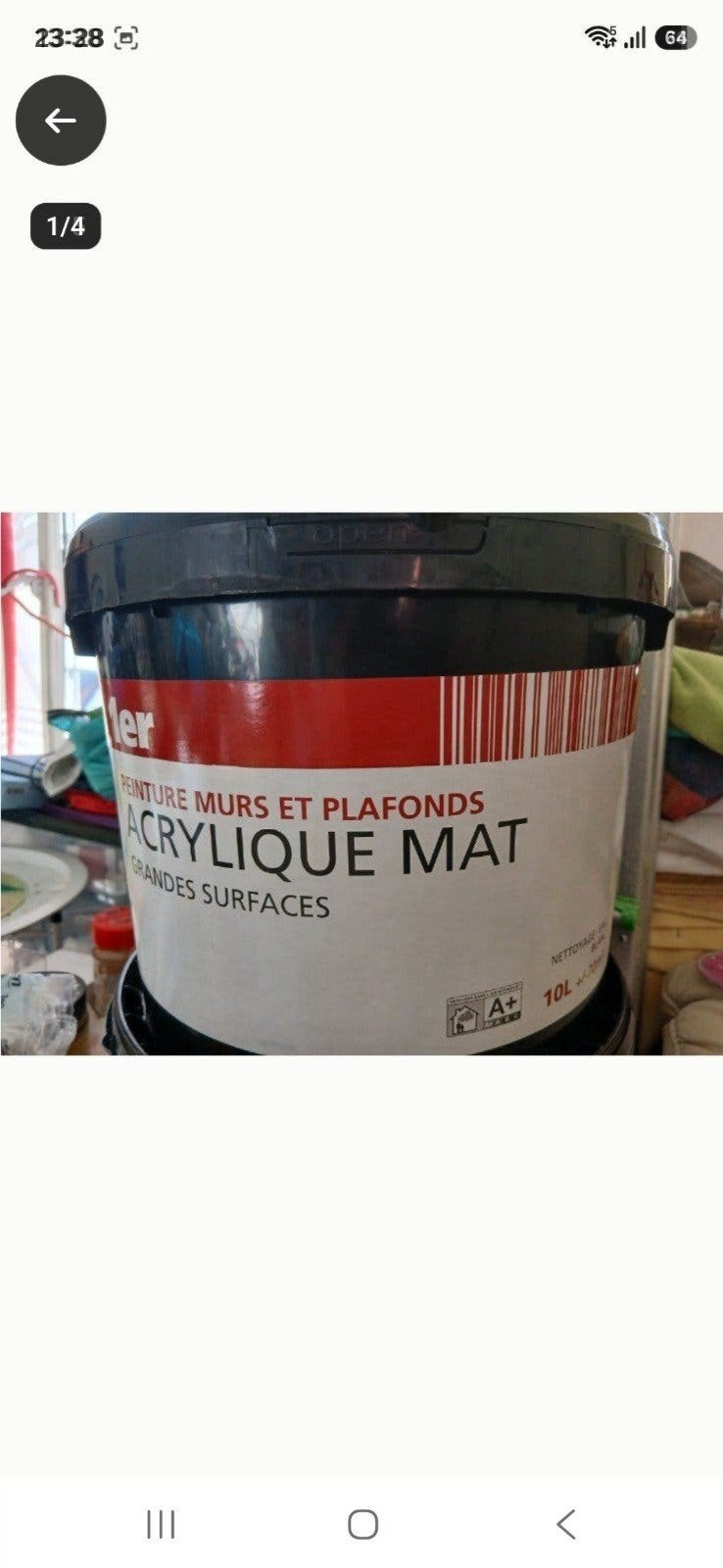Peinture acrylique LUXE  10L ( reste 3 pots 10 L)PRIX 40 EUR, Bricolage & Construction, Enlèvement, Peinture