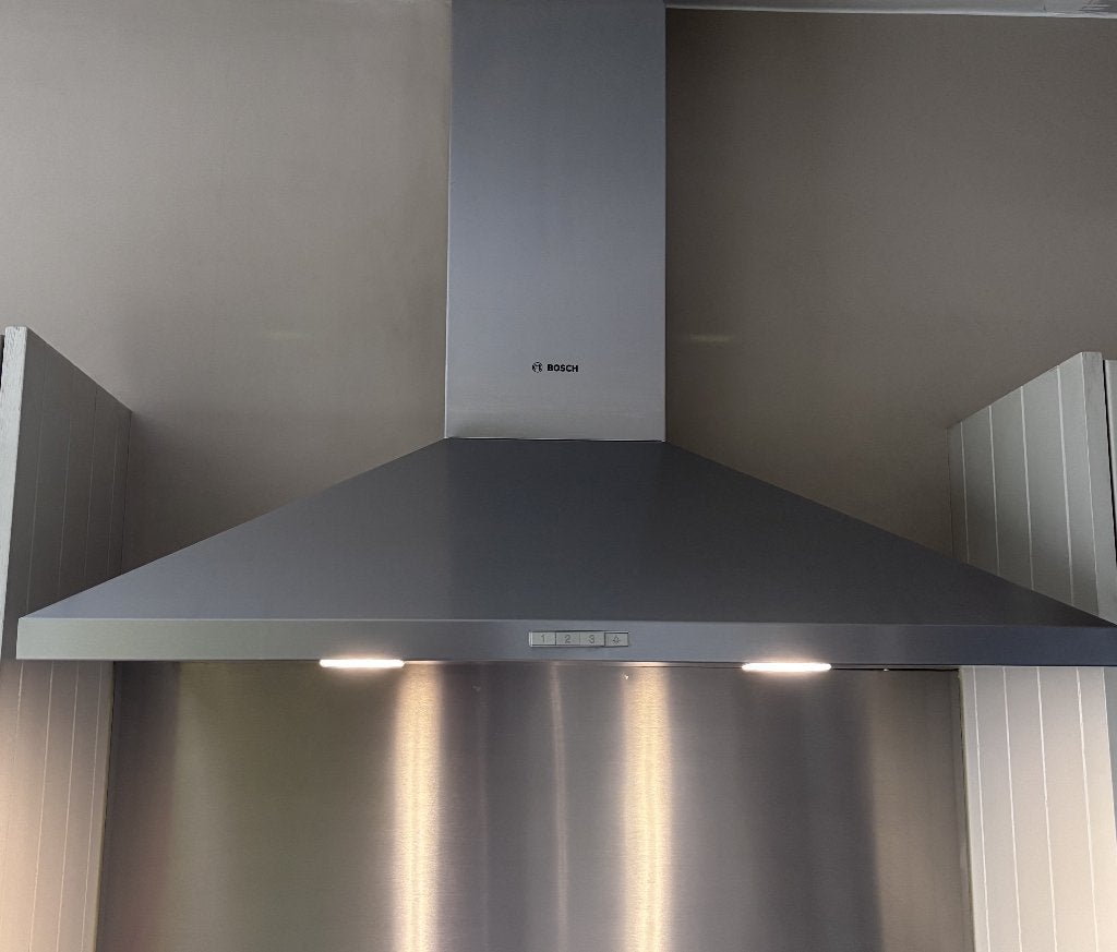 Dampkap Bosch DWP96BC50, Ophalen, Gebruikt, Wandschouwkap, 400 tot 600 m³ per uur