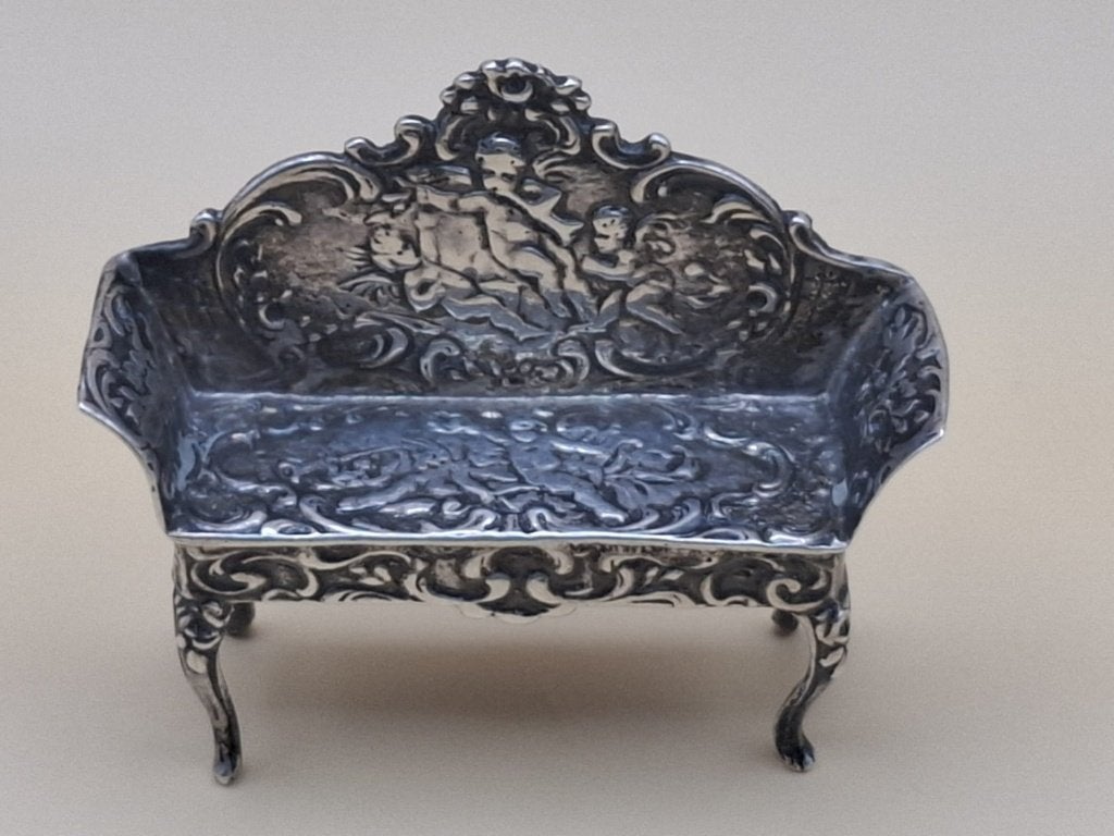 banc miniature en argent rare, Enlèvement ou Envoi, Argent