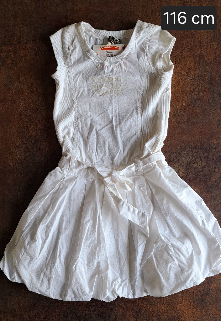 Witte jurk maat 116 cm, Neuf, Enlèvement ou Envoi, Fille, PIROUETTE.