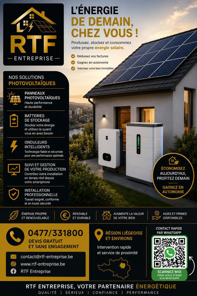 Installation panneaux photovoltaiques, Bricolage & Construction, Panneaux solaires & Accessoires