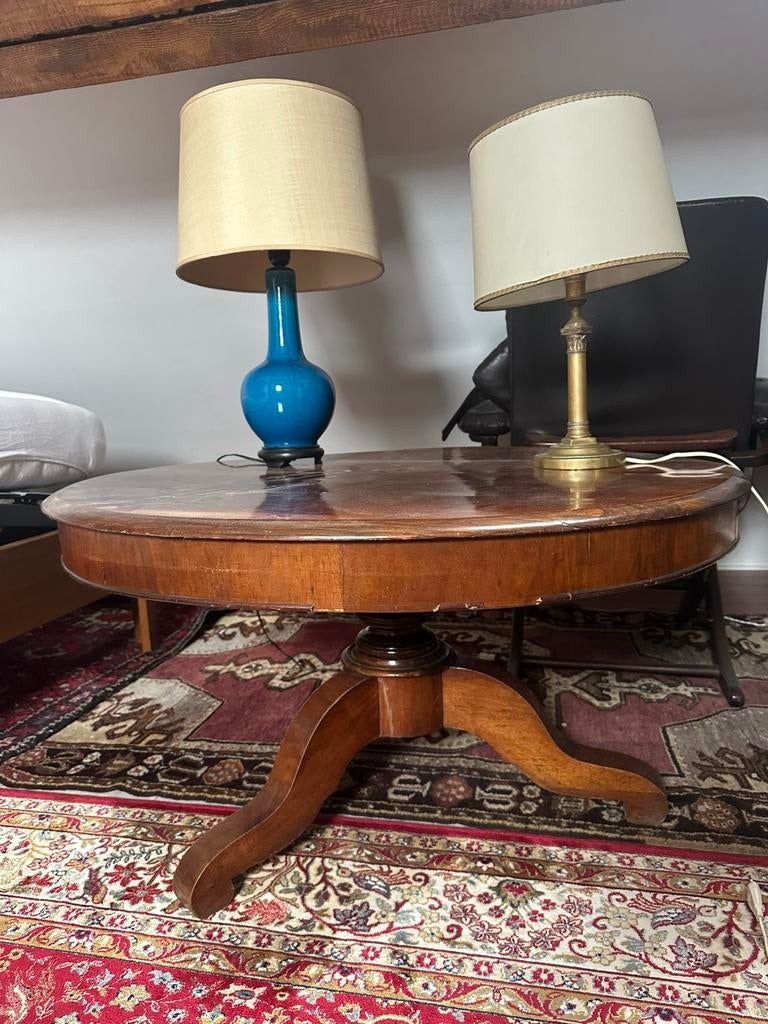 Table ronde Basse bois 94cm de diametre, Enlèvement