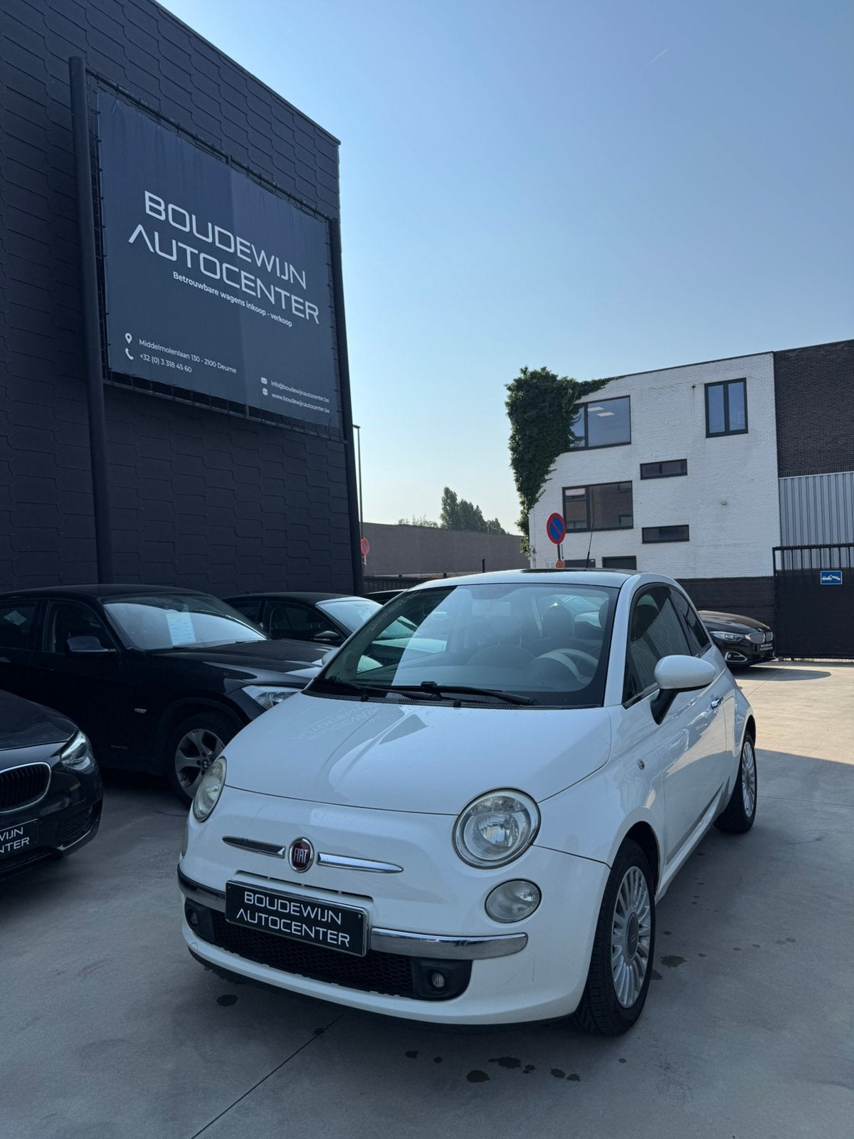 Fiat 500 1.2benzine 147xxxkm wit pano dak Garantie Keuring, Autos, Fiat, Achat, Beige, Entreprise, Garantie prolongée