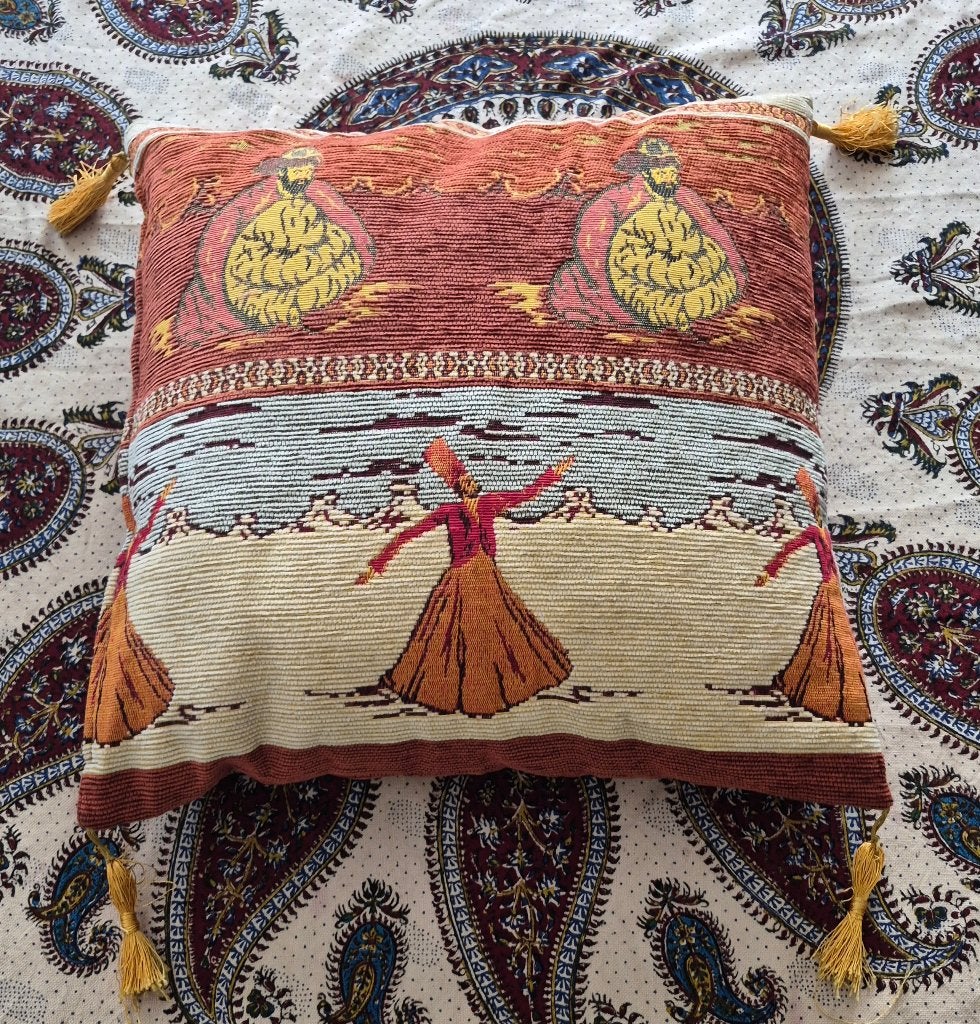 prachtige oosters(Turkay ) jacquard sierkussen, Overige kleuren, Ophalen of Verzenden, Zo goed als nieuw, Overige typen