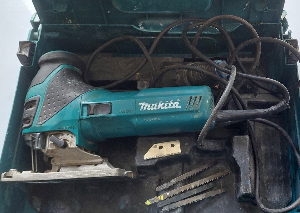 Makita decoupeerzaag 720W 4351FCTJ + MAKPAC & zaagjes, Decoupeerzaag, 600 tot 1200 watt, Ophalen of Verzenden, Zo goed als nieuw