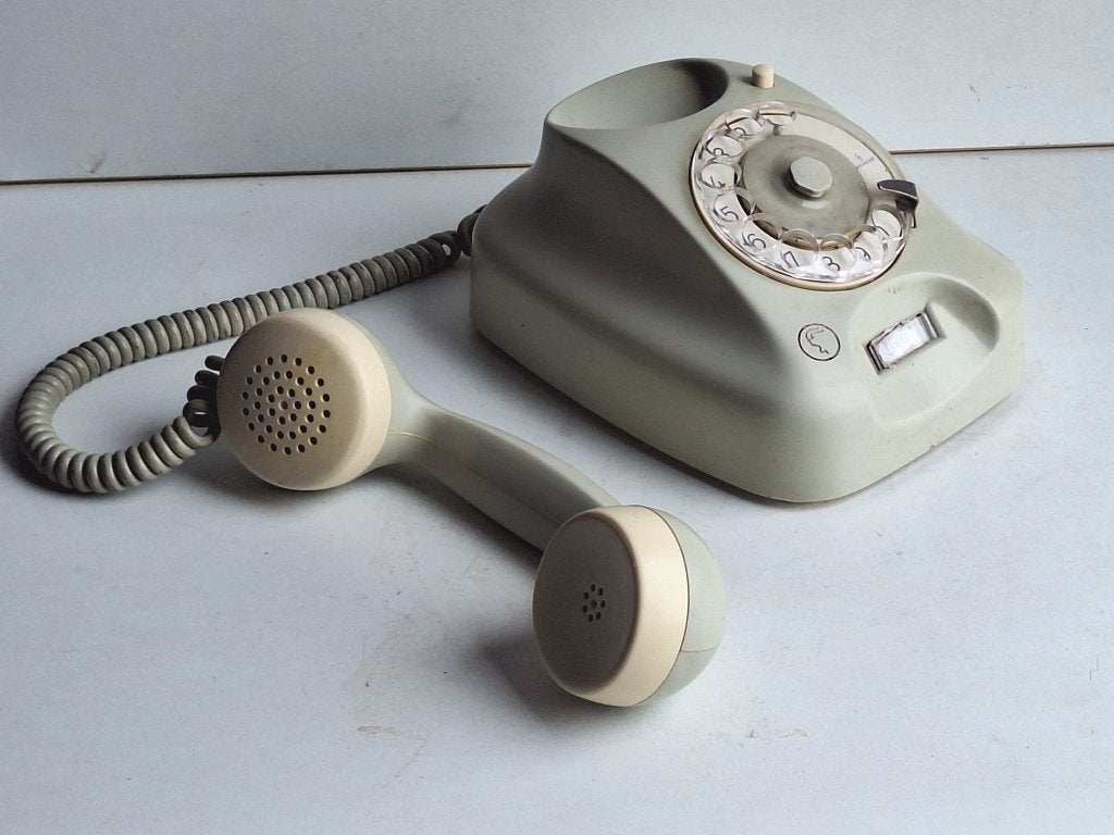 Joli ancien téléphone vintage gris Siemens, Antiquités & Art, Enlèvement ou Envoi