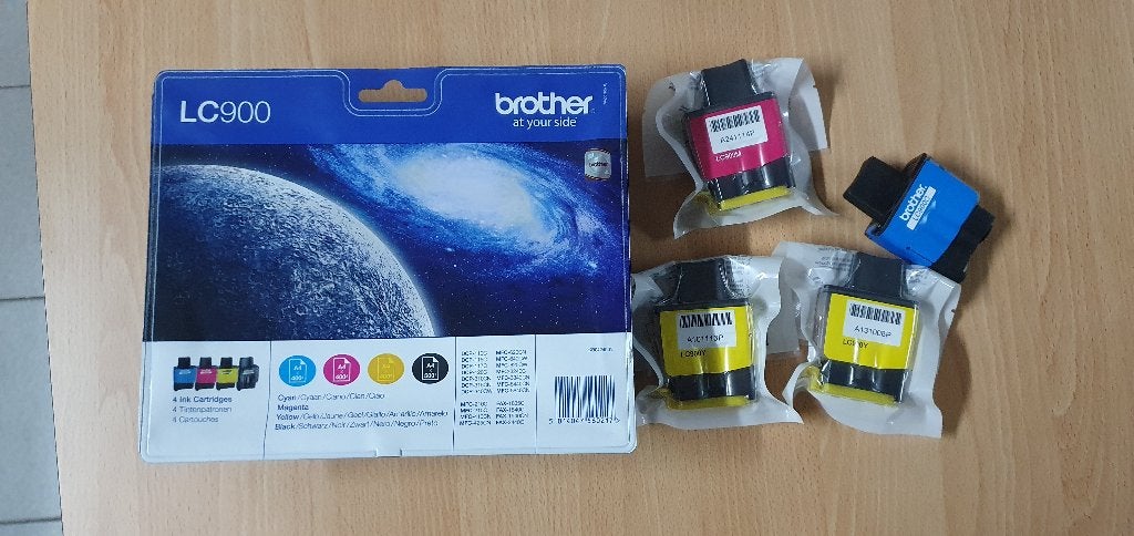Brother LC-900 Inktcartridges Multipack (zwart + 3 kleuren), Ophalen, Nieuw, Cartridge, Brother
