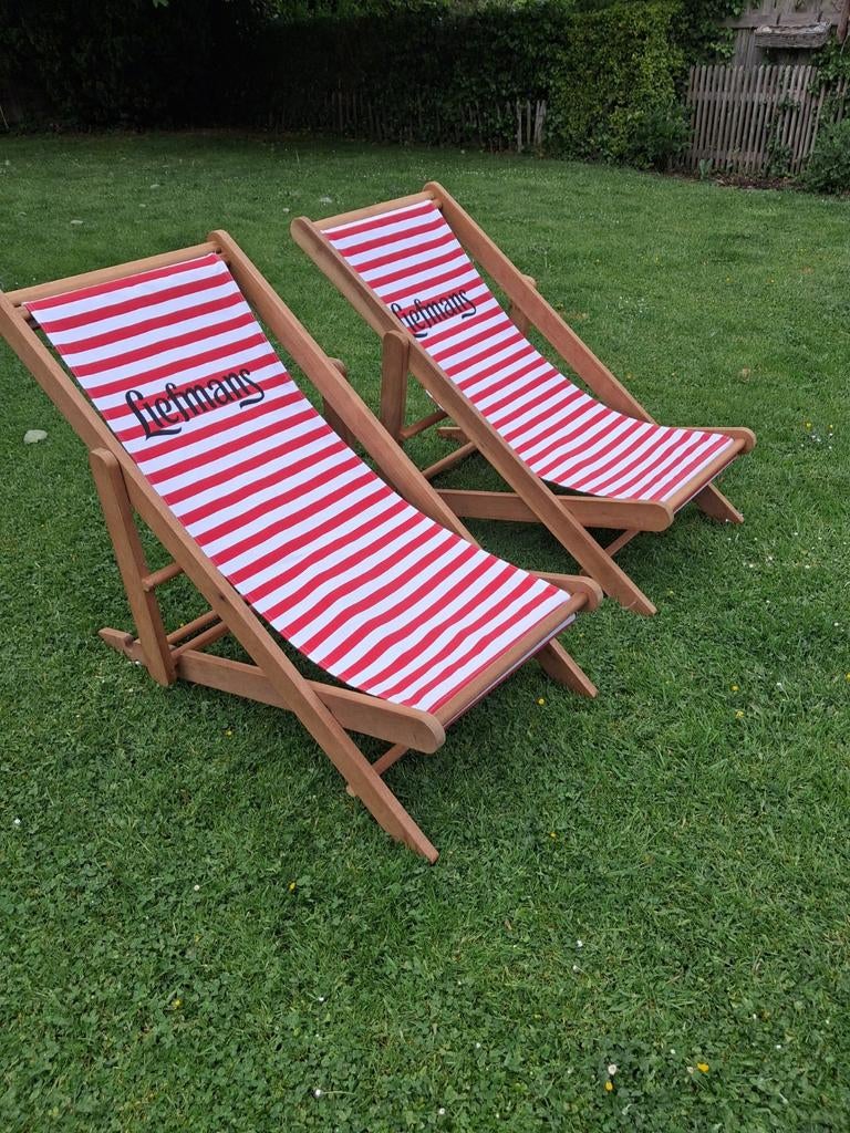 Chaises longues transats Liefmans en parfait état, Tuin en Terras, Ligbedden, Hout