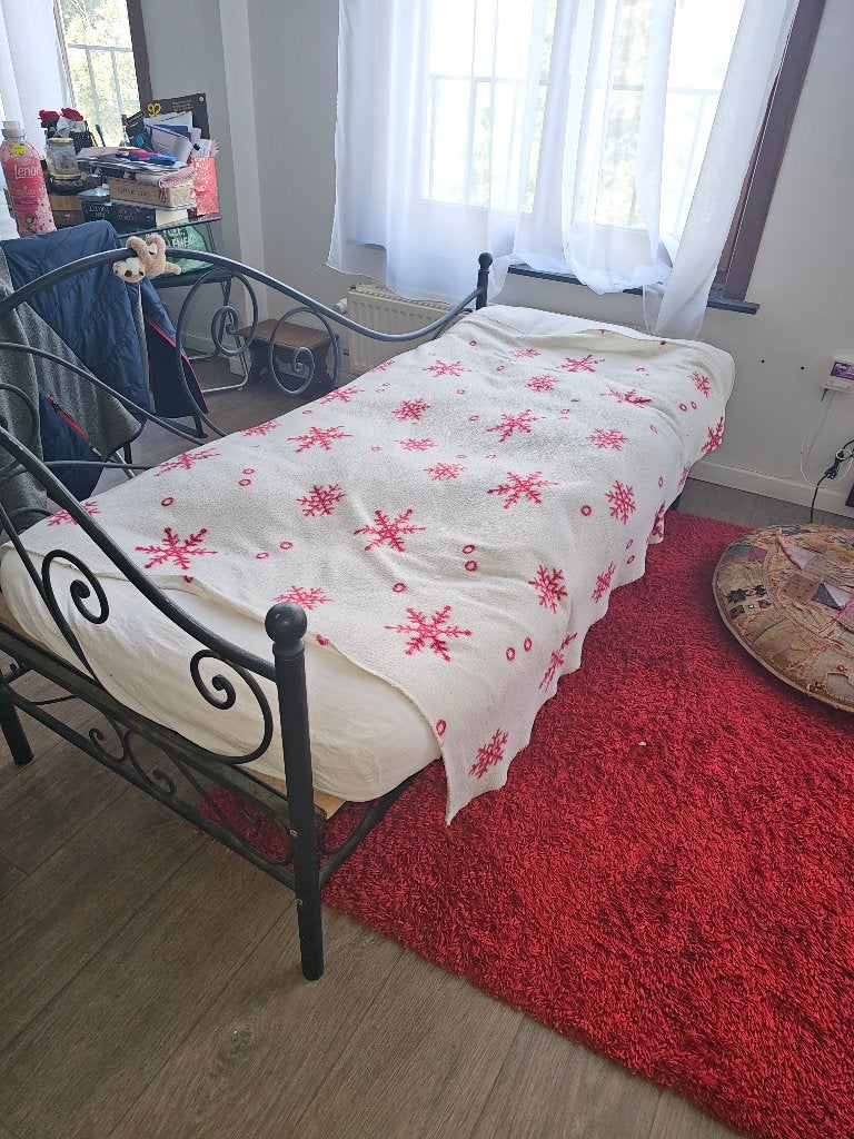Divan-lit en fer forgé vintage, Une personne, Utilisé, 190 cm ou moins, Noir