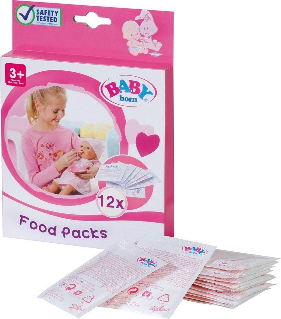 baby born food packs 12x, Kinderen en Baby's, Ophalen, Zo goed als nieuw