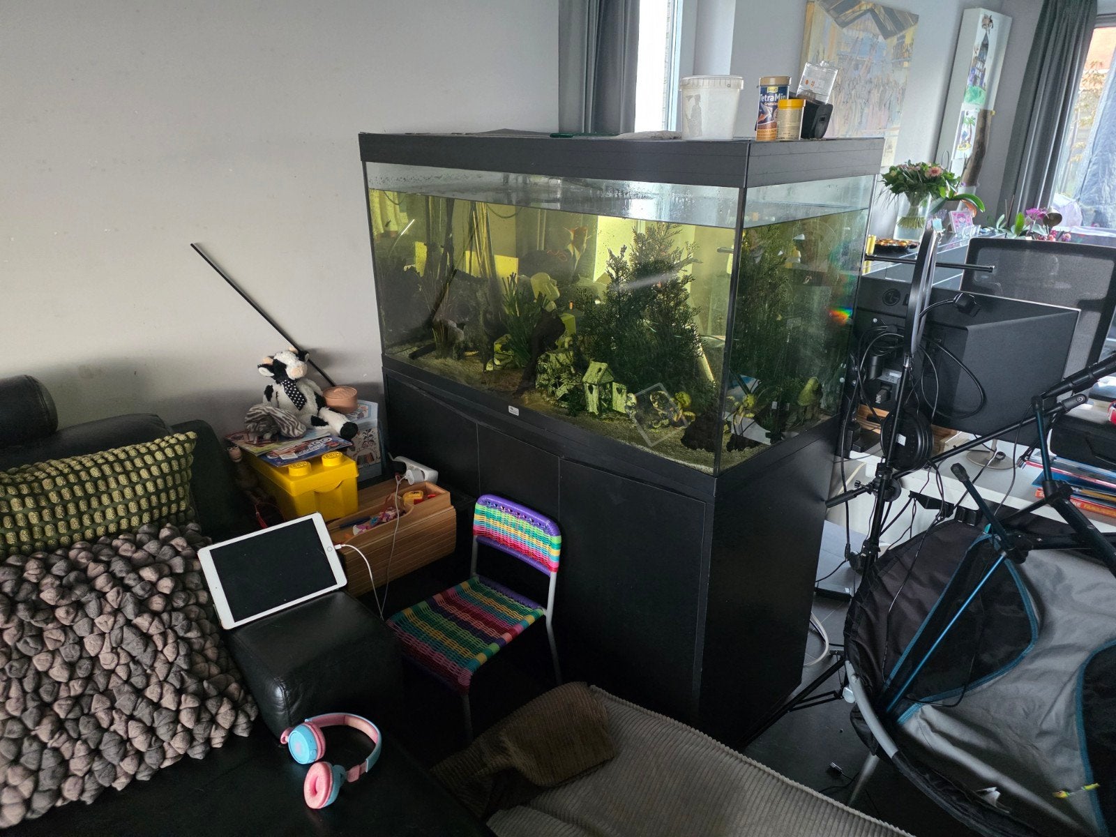 aquarium Atlantis met vissen en toebehoren, Enlèvement, Utilisé, Aquatlantis