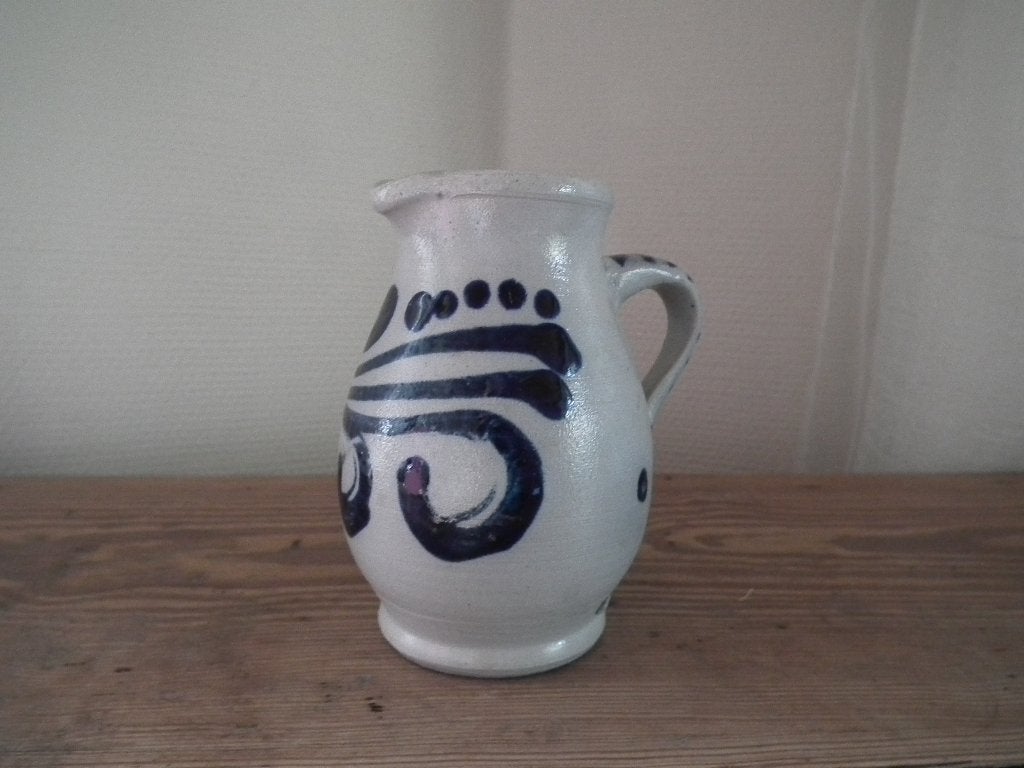 Petit pichet à vin en grès (1/4 L. Hauteur 12,5 cm), Antiquités & Art, Envoi
