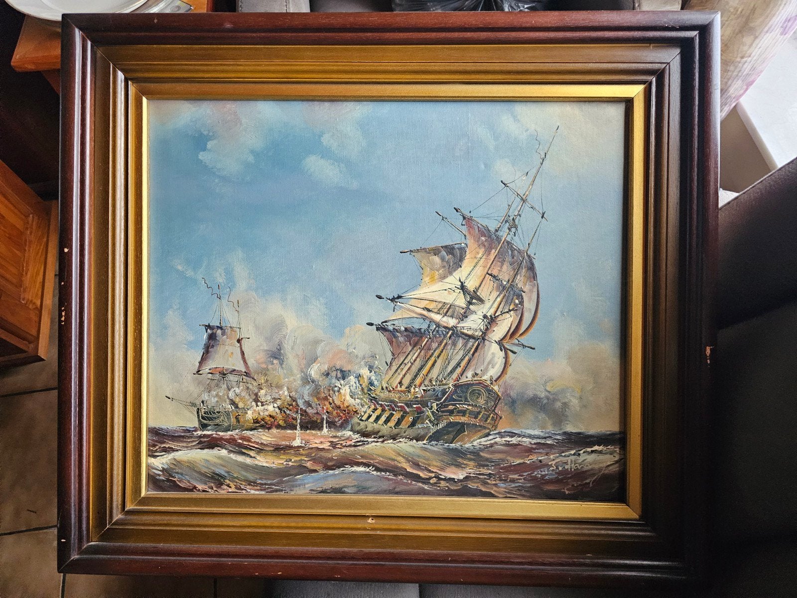 Schilderij J.Hamey, Enlèvement ou Envoi