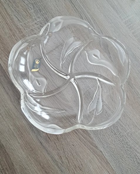 Kristallen hapjesschaal - Vintage - Walther glas, Schaal, Rond, Nieuw, Ophalen of Verzenden