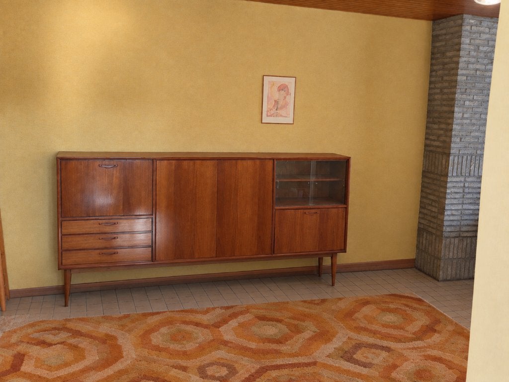 vintage kast, Ophalen, Gebruikt, Teakhout, Met lade(s)