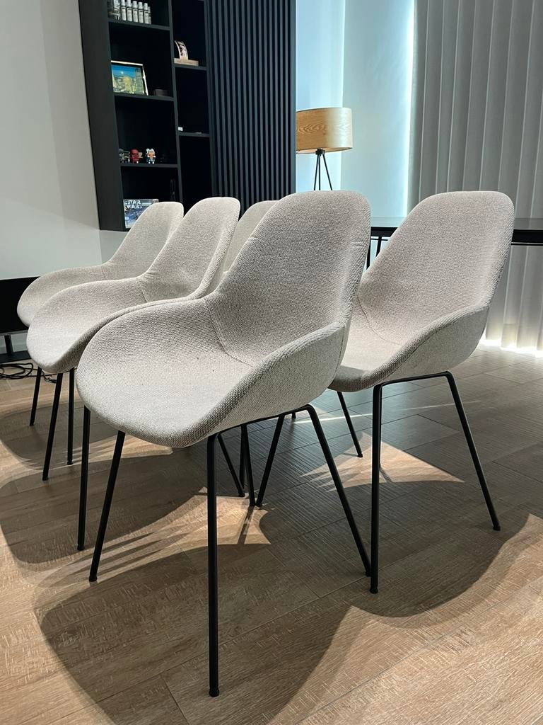 6x Juntoo Vasco Armstoel BRIO Natural - Set van 6, Huis en Inrichting, Ophalen, Zo goed als nieuw, Stof