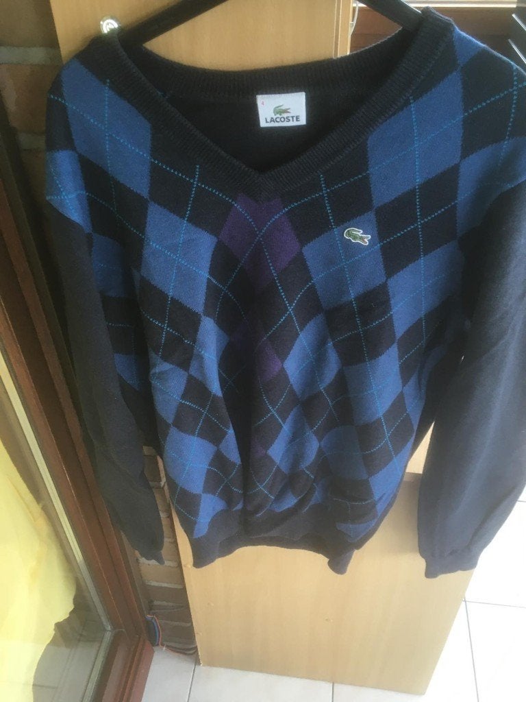 Lacoste trui, maat 4, dambordpatronen overheersen. blauw, Kleding | Heren, Ophalen of Verzenden, Nieuw, Blauw, Lacoste