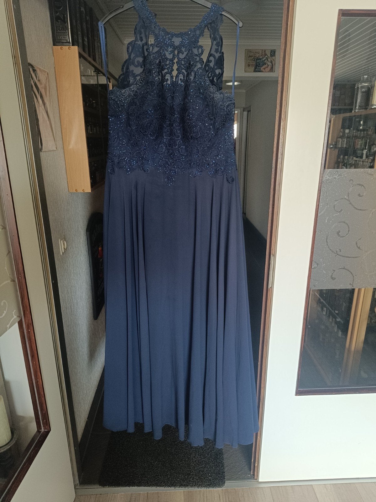 gala avond jurk plus sjaal ,2 maar gedragen, te klein geword, Kleding | Dames, Ophalen, Galajurk, Blauw, Zo goed als nieuw
