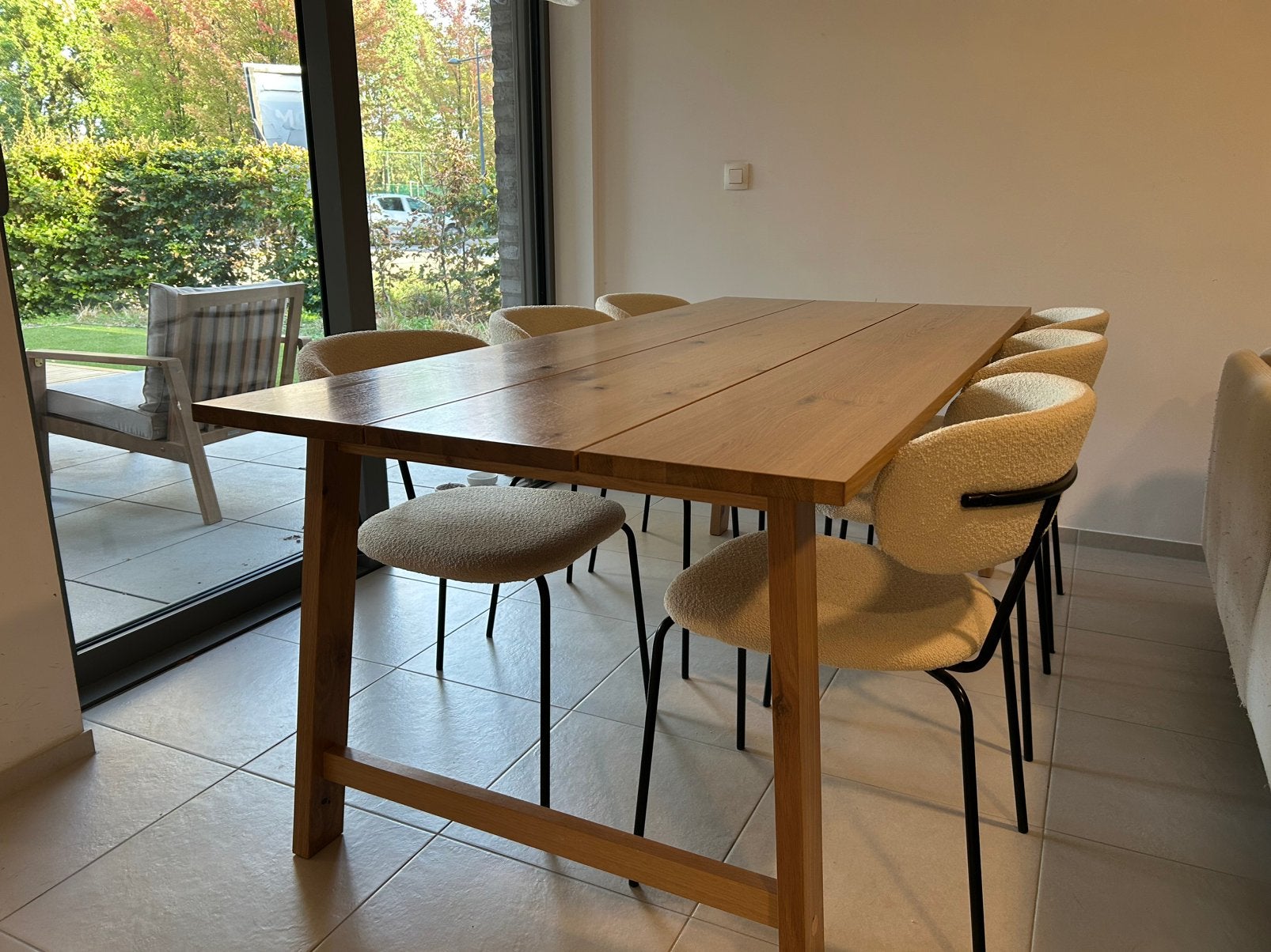 Eetkamertafel, Huis en Inrichting, Ophalen, Gebruikt, 100 tot 150 cm, 200 cm of meer