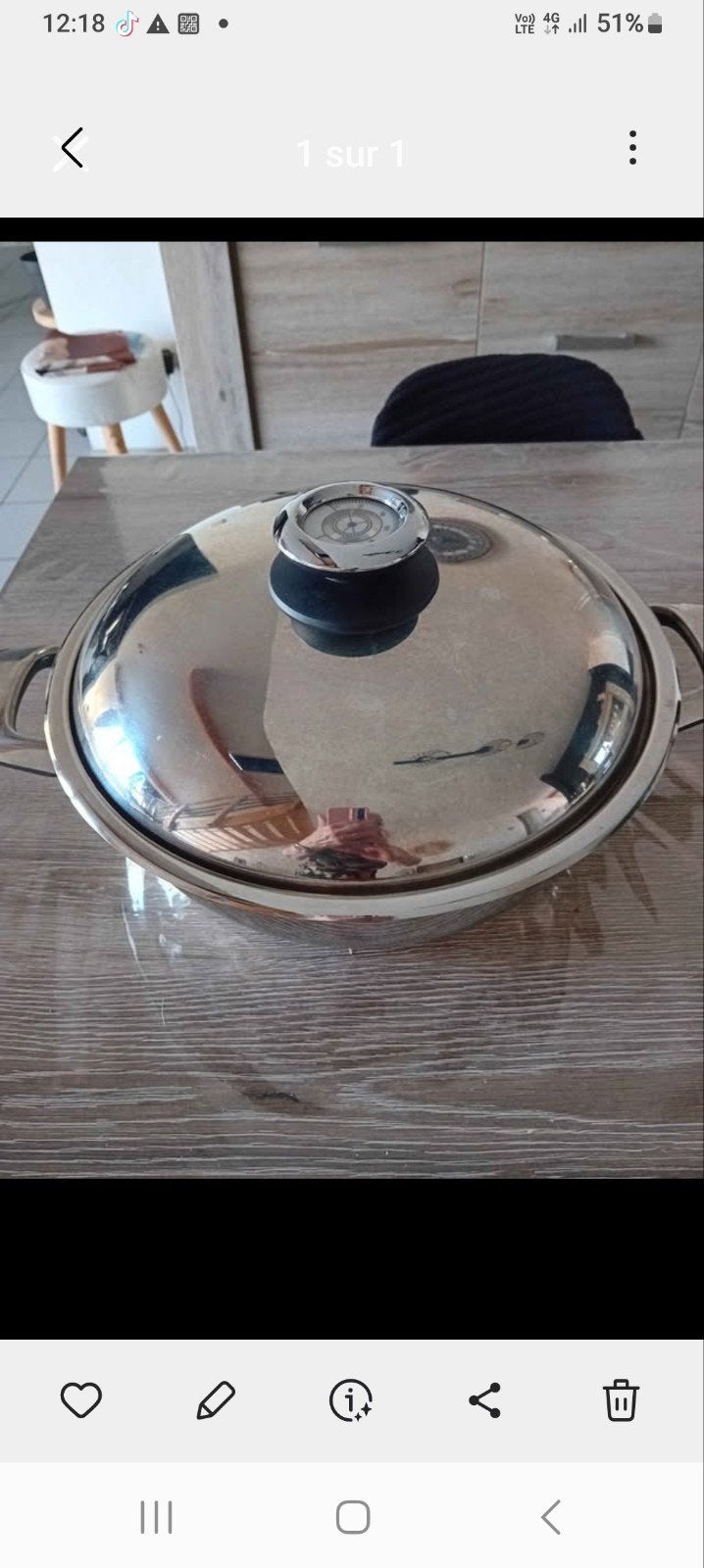 Casserole faitout impeccable, Enlèvement ou Envoi, Inox, Casserole