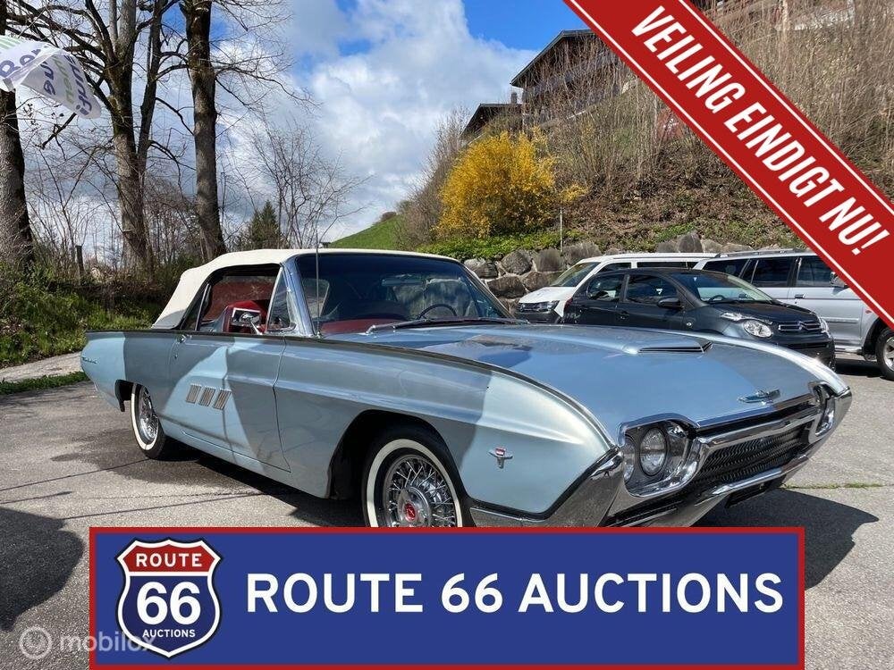Ford Thunderbird | 1963 | Route 66 Auctions, Auto's, Zwart, Bedrijf, Handgeschakeld, Overige carrosserie