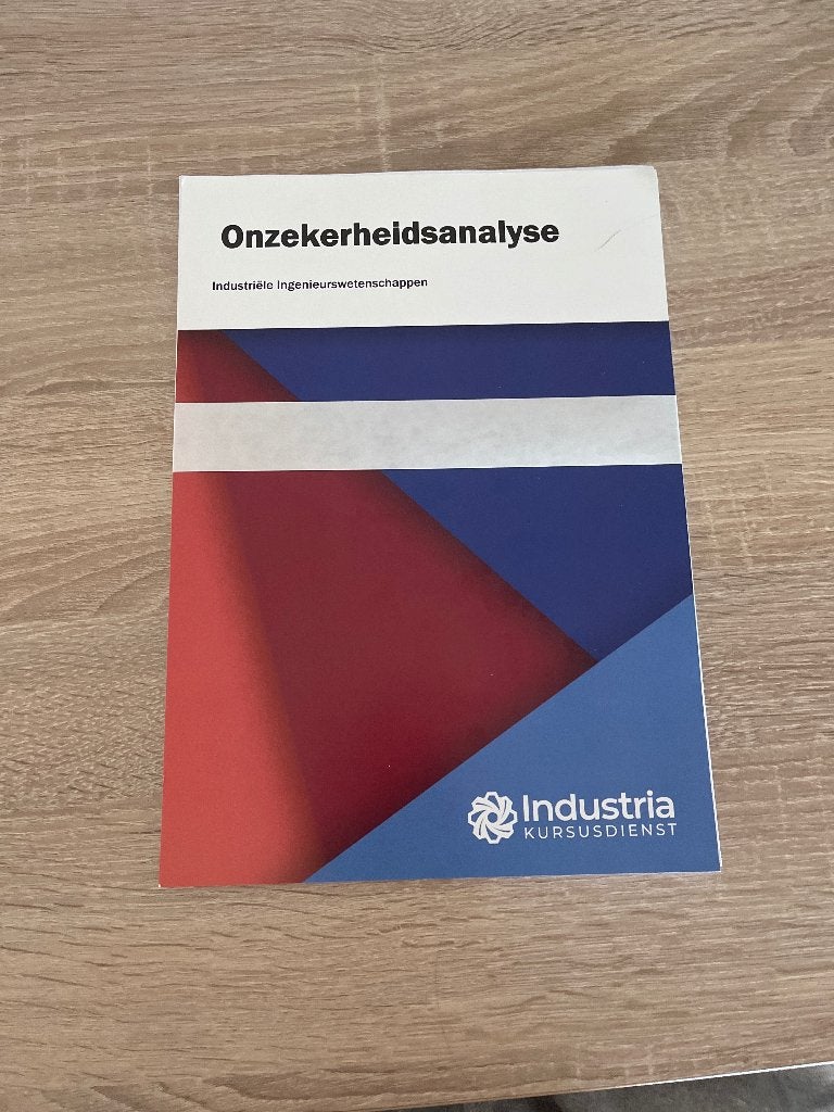 Onzekerheidsanalyse HB, Boeken, Studieboeken en Cursussen, Ophalen, Nieuw, Hogeschool