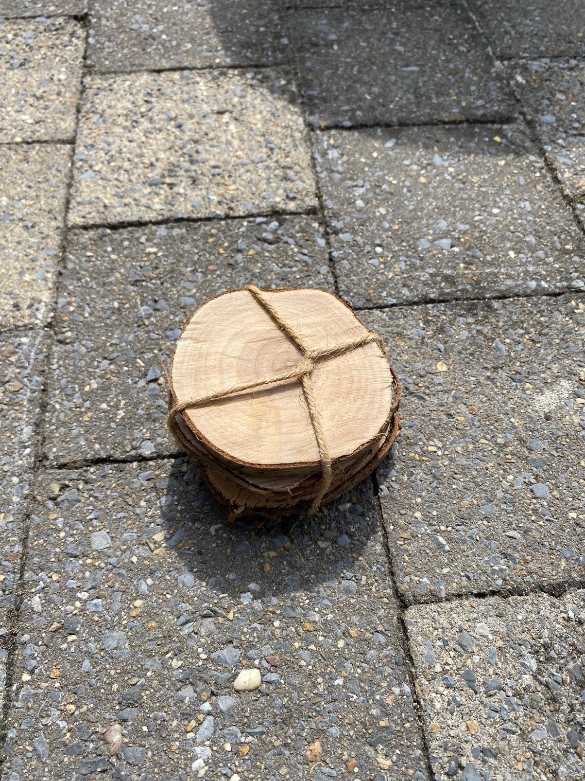 Woonaccessoires houten onderzetters, Ophalen, Zo goed als nieuw