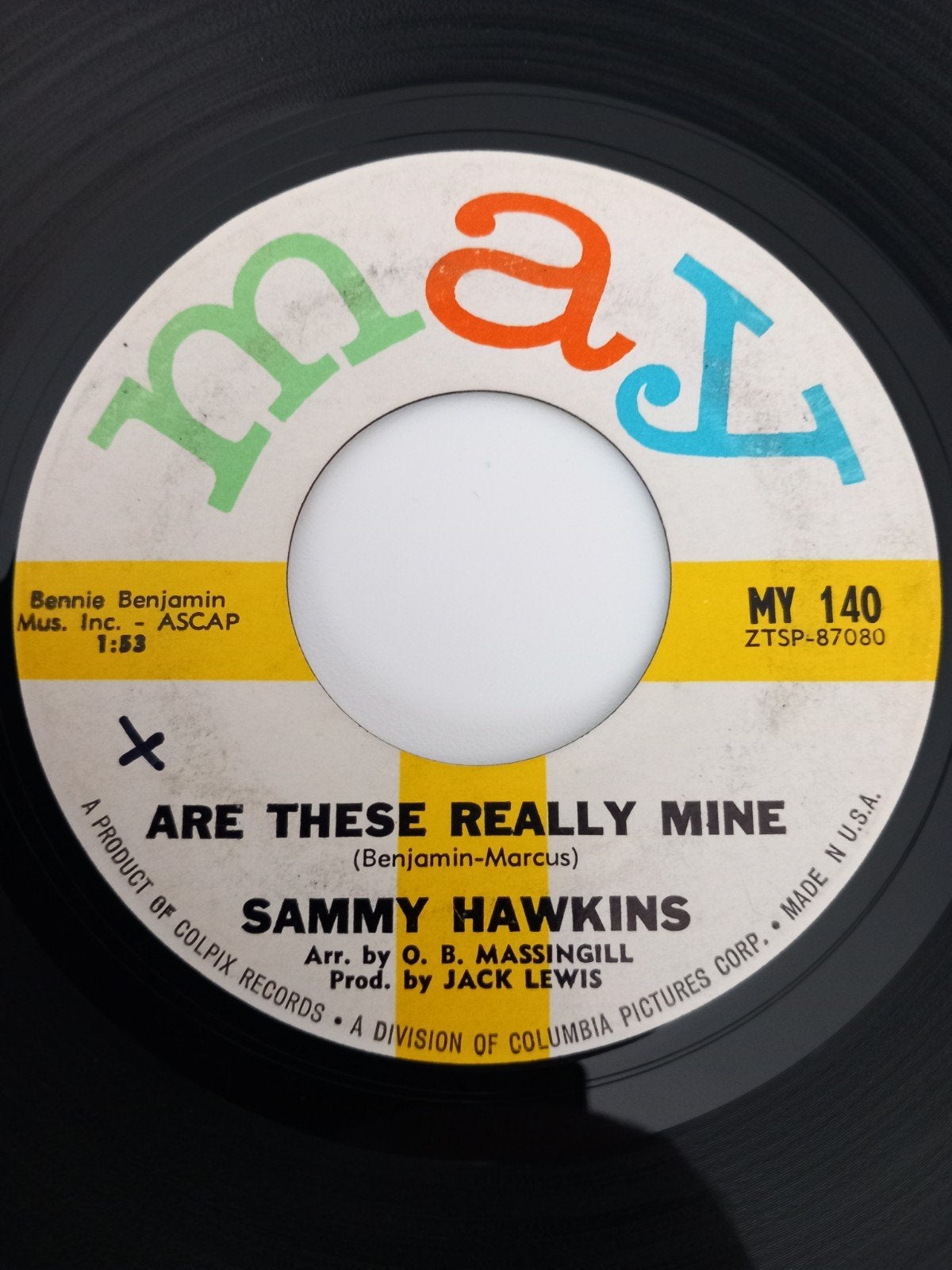 SAMMY HAWKINS  .2 POPCORN OLDIES 60S USA 45T