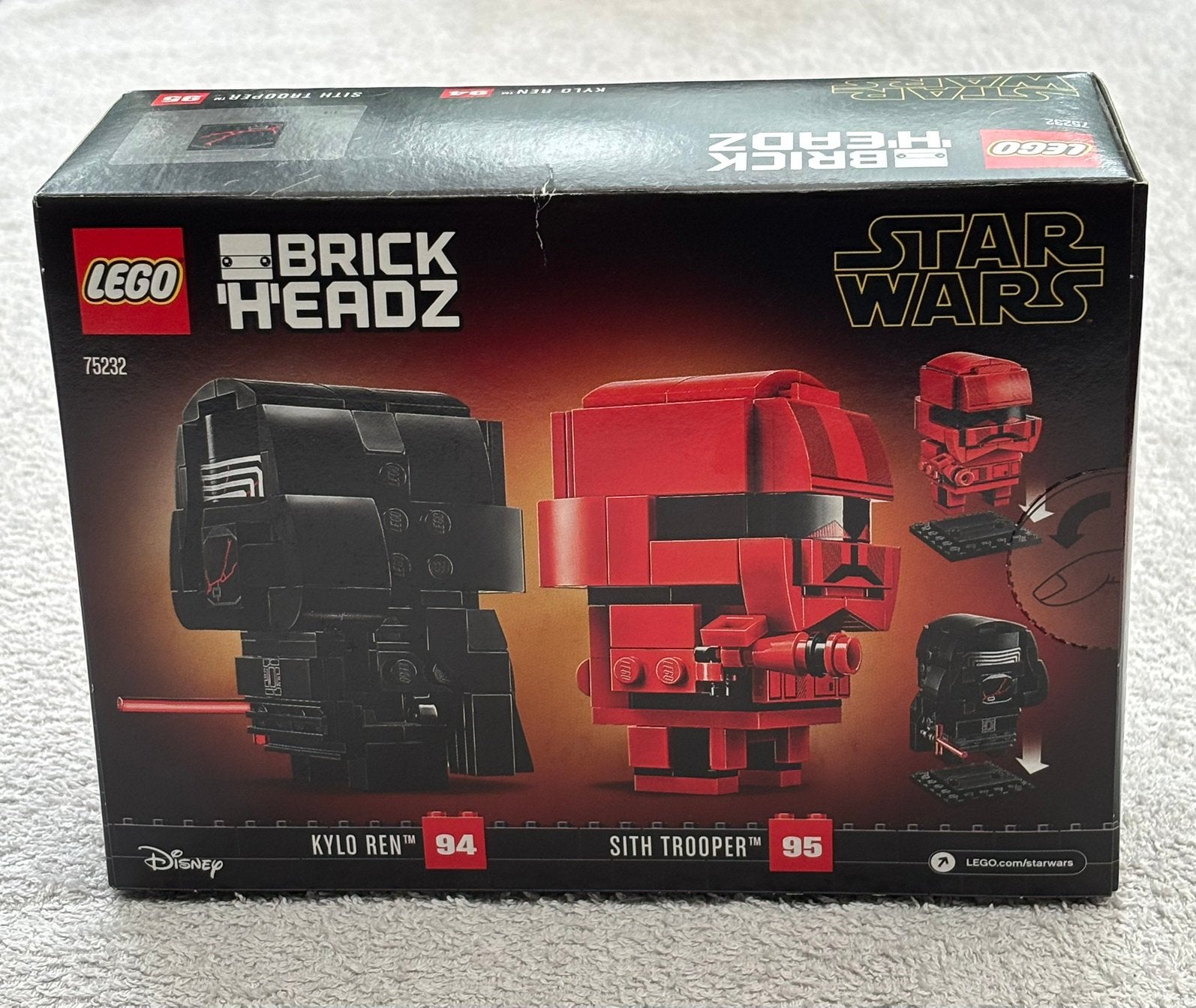 LEGO Star Wars BrickHeadz 75232 Kylo Ren & Sith Trooper, Ophalen of Verzenden, Zo goed als nieuw, Actiefiguurtje