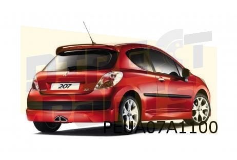 Peugeot 207 dak- / achterklepspoiler (3- / 5-drs.) (te spuit, Neuf, Arrière, -, Haillon arrière