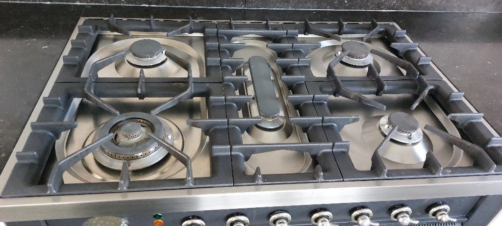 Boretti fornuis 90cm 5pits, Ophalen, Gebruikt, 60 cm of meer, Gas
