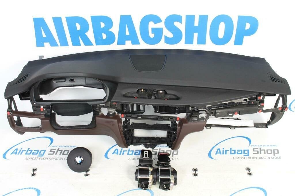 Airbag kit Tableau de bord M noir/brun BMW X6 F16 2014-2019, Enlèvement ou Envoi, Utilisé