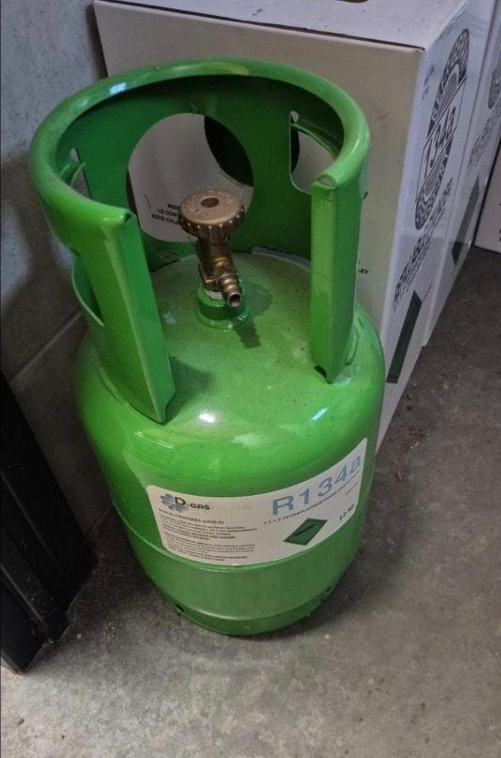 Aircogas 12 kg r134a, Ophalen