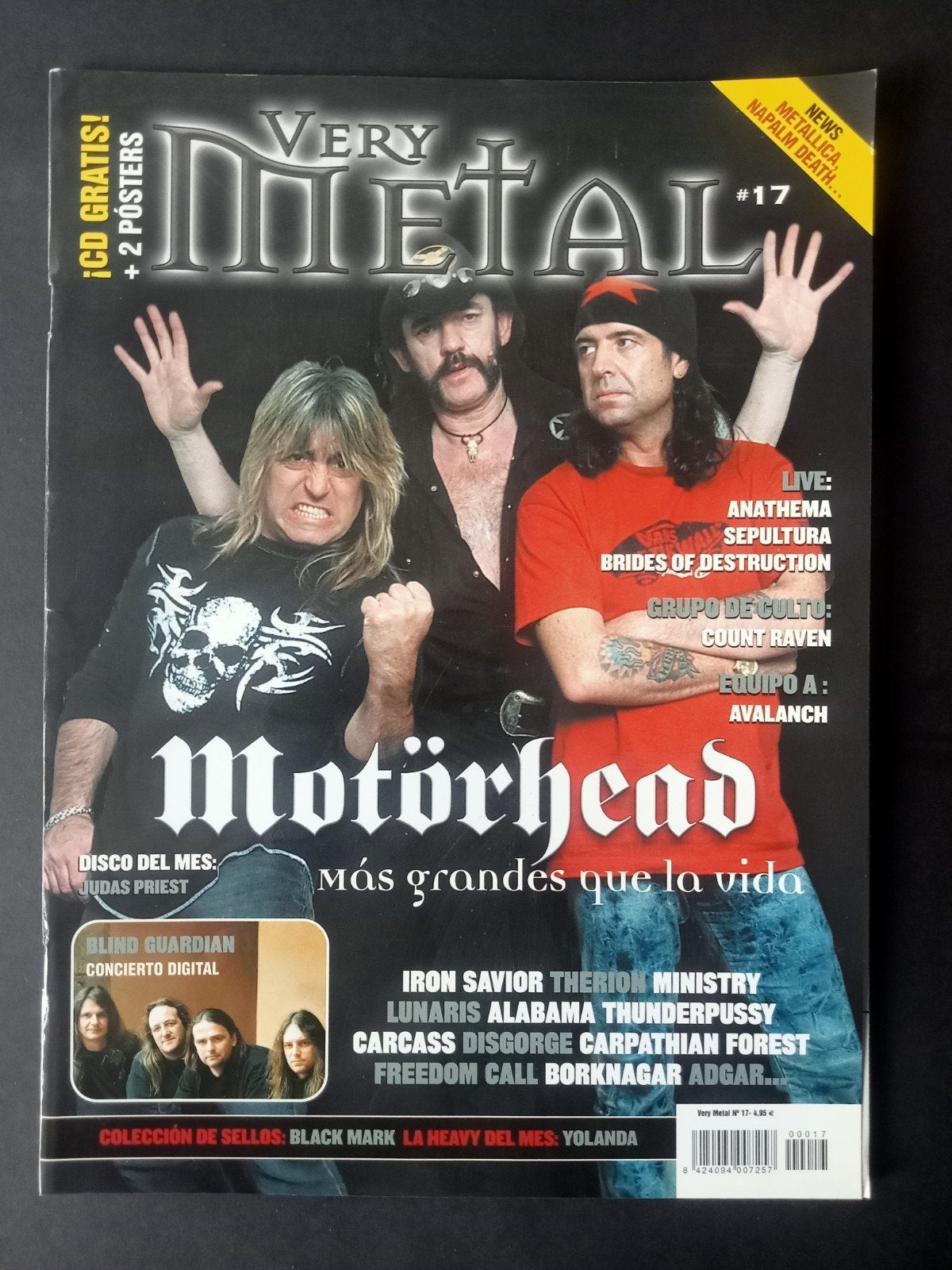 Motörhead, tijdschrift Very Metal Spain 2003, Ophalen of Verzenden, Metal