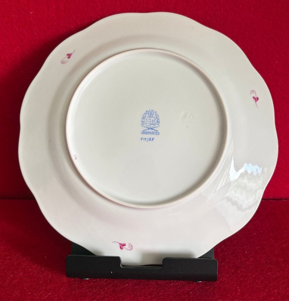 Vintage 5 Herend porseleinen dessertborden AP 517, Ophalen of Verzenden
