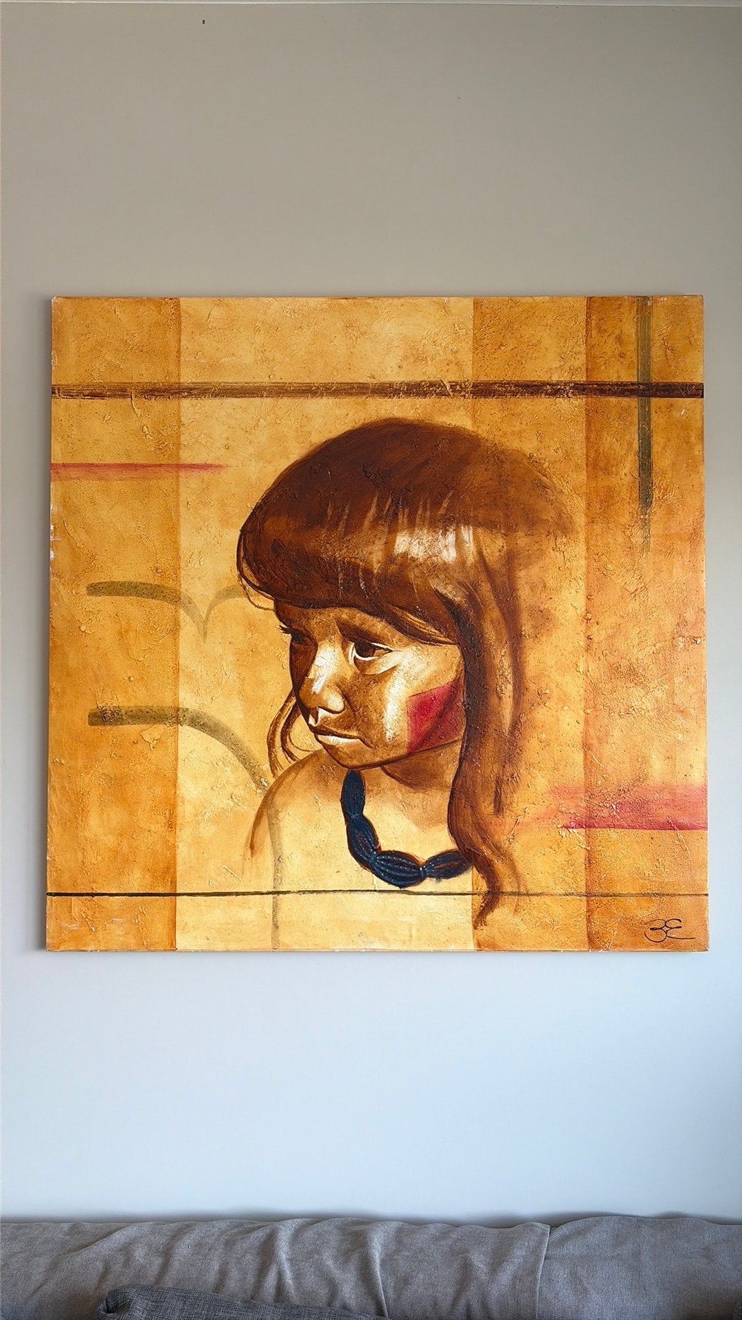 Verf 1x1 m, Antiek en Kunst, Kunst | Schilderijen | Abstract, Ophalen