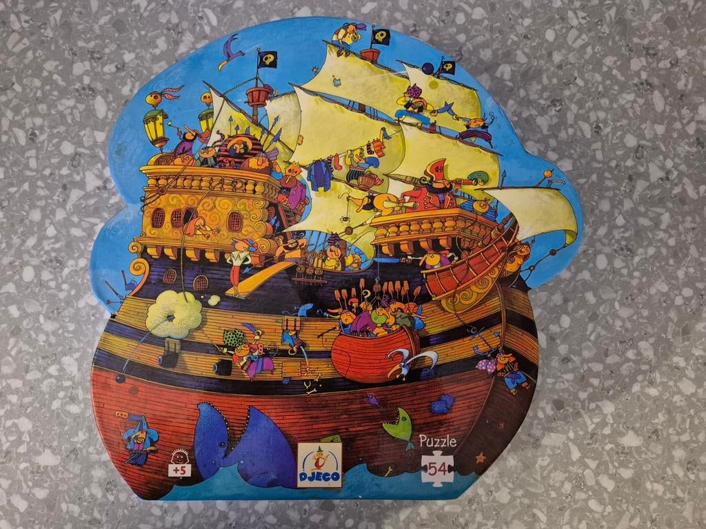 DJECO puzzel Barbarossa's piratenboot (54 stuks), Verzamelen, Flippo's, Ophalen