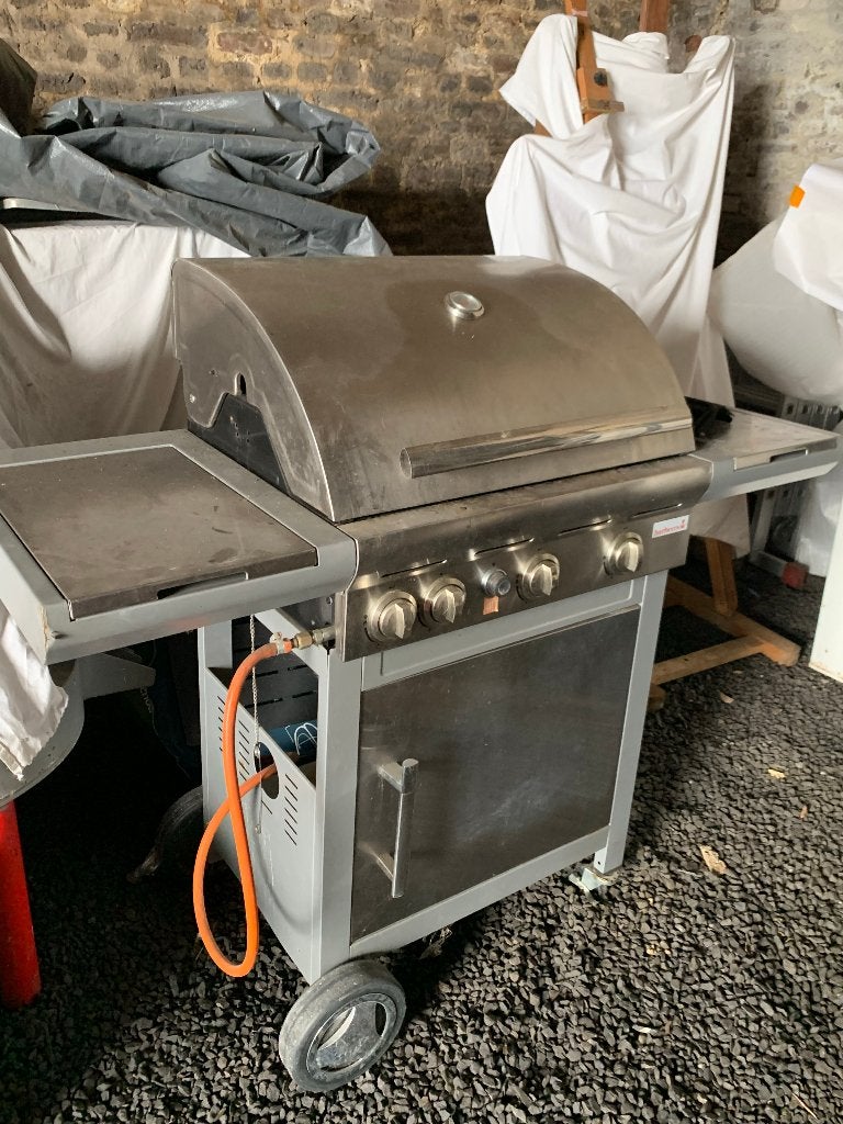 Roestvrijstalen gasbarbecue met zijfornuis, Ophalen, Gebruikt, Barbecook